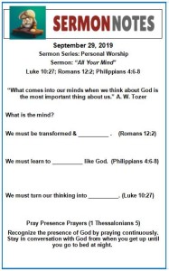 sermon notes